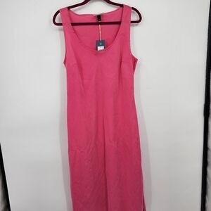 Universal Thread Pink Sleeveless Scoop Neck Midi Dress Size L NWT